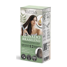 VEGLISS Brazilian Keratin Straightening Vegetables Formula Brazilian Hair Straightening Vegan Smooths Moisture and Repairs Hair, Reduces Frizz and Frizz up to 12 Weeks