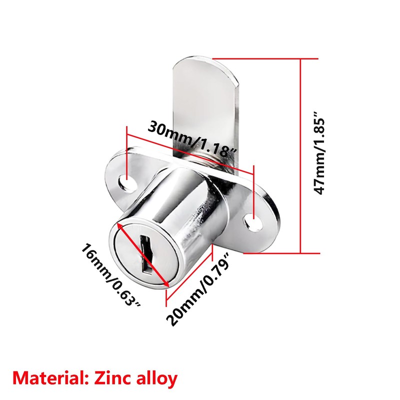 Qrity 1 Pcs Cabinet Lock, Mailbox Lock for Single Doors,
