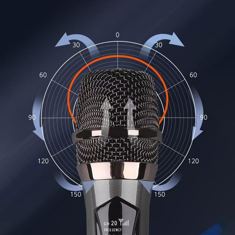 HUACAM Wireless Karaoke Microphone, 8-Hour Battery Handheld Mic with Recharging