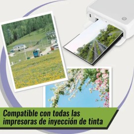 Papel Fotográfico A4 Kamo Glossy De 115gr 200 Hojas Color Blanco                                                                                      