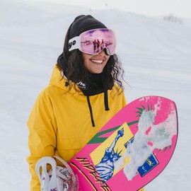 EVMYO Ski Goggles OTG for Women Men, Snowboard Snow Goggles UV400 Protection Anti Fog Double Layer Magnetic Lens