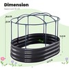 KING BIRD Raised Garden Bed with Cover Galvanized Oval Planter