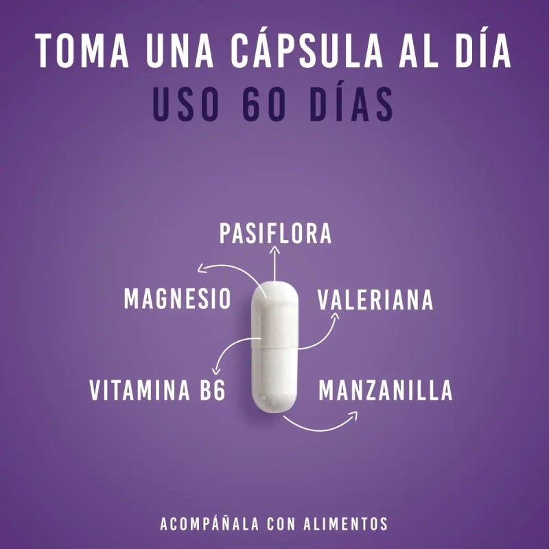 Valeriana Pasiflora Manzanilla Magnesio Lifeed Dormir Sueño