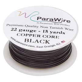 ParaWire Black Enameled Copper Craft Wire 22-Gauge 15-Yards for Jewelry-Making, Wirework, Wire-Wrapping, Crochet and More