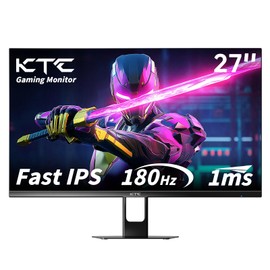 KTC 27 Inch Gaming Monitor 180Hz, Full HD 1920x1080 Fast IPS Computer Monitor, DP 1.4 & HDMI 2.1 Ports 1Ms FreeSync Frameless PC Gamer Monitor, HDR, VESA Mount, H27F22