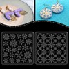 beinkmake 2pcs Snowflakes Clay Texture Sheets Acrylic Clay Texture Mat
