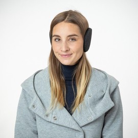 McBURN Herringbone Ear Warmers Women/Men - Earbands Earmuffs with Lining Winter Autumn Winter, darkblue