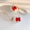 ccHuDE 4 Pcs Faux Pearl Keychain Straps Beaded Keyring Lanyard