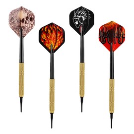 Accmor 12 Pcs Darts Plastic Tip, Soft Tip Darts Set, 14g Plastic Tipped Dart, Attach Extra 36 Black 2BA Replacement Tips, Soft Tip Darts for Electronic/Plastic Dartboard