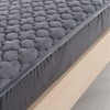 Pangzi Solid Flannel Plush Bedding Fitted Sheet,Velvety Soft Heavyweight Non-Slip