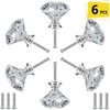 JIIDAA 6 PCS Cabinet Knobs with 2 Sizes Screws, 30mm