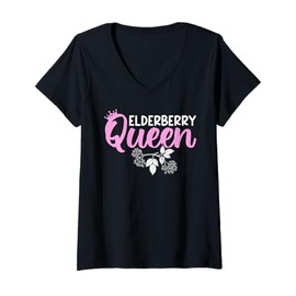 Womens Elderberry Queen V-Neck T-Shirt