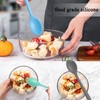 4 Pieces Small Silicone Nonstick Mixing Spoons, High Heat Resistant,Cooking