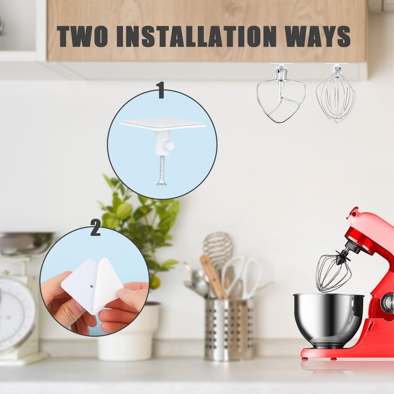 4pcs Stand Mixer Attachment Holders, Universal Mixer Attachments Organizer for