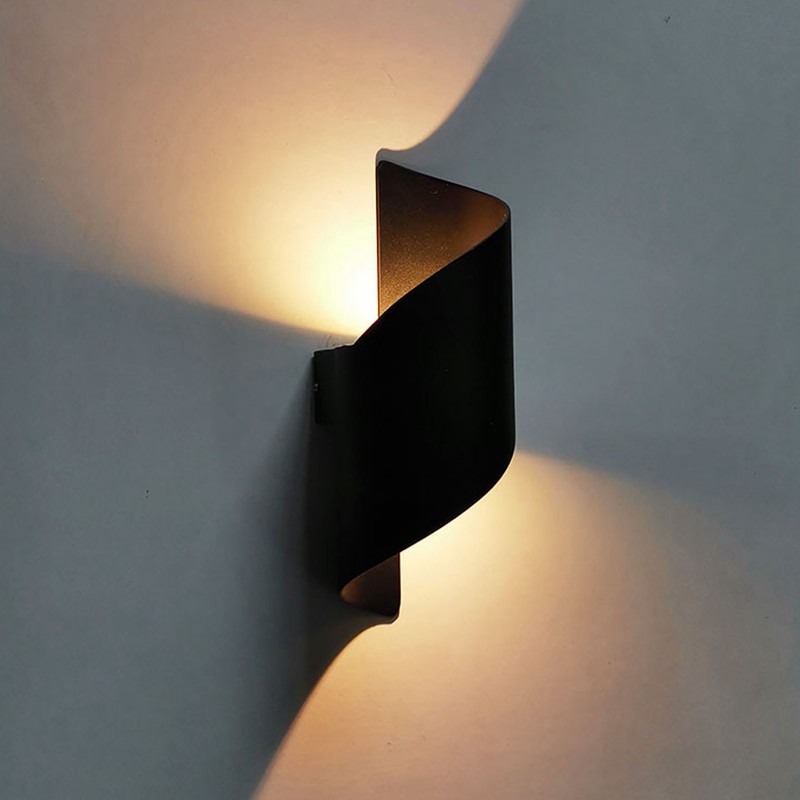 LED Wall Light Modern Waterproof Decorative Warm Light Innovative Spiral