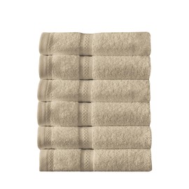 Arm & Hammer Performance Towel Washcloth Set, 6 Piece, Khaki