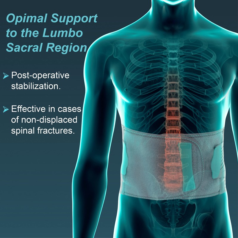 Tynor LS Belt Lumbopore, Grey, XL, 1 Unit