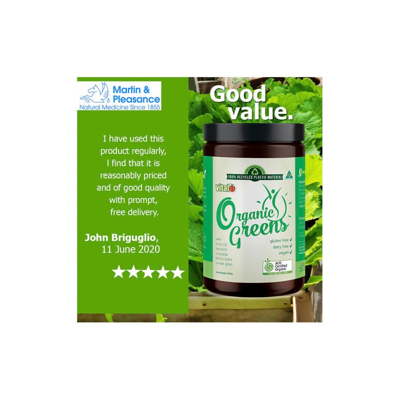 Vital Organic Just Greens Powder 200g