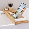 XcE Bamboo Bathtub Caddy Tray - Expandable to 41 Inches