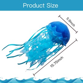 Tiny Heart Jellyfish Plush Toy for Children, Blue Jellyfish, 15 cm Simulation of a Cute Jellyfish Plush Toy, Marine Life Series, Soft Stuffed Toy Cushion, Suitable for Bedroom, Living Room Decoration