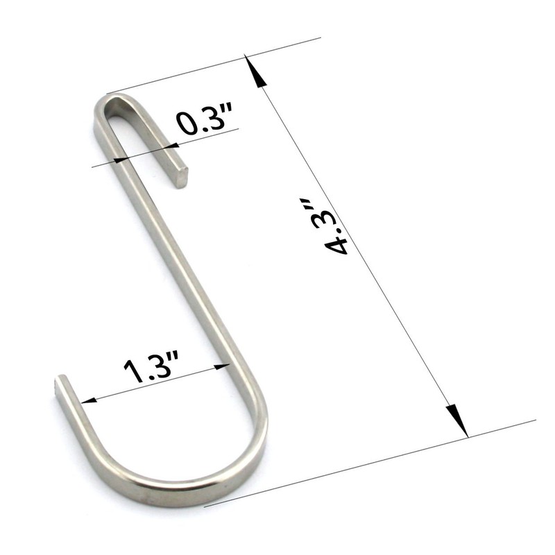 RuiLing Flat Style Premium Stainless Steel S Hook Cookware Universal