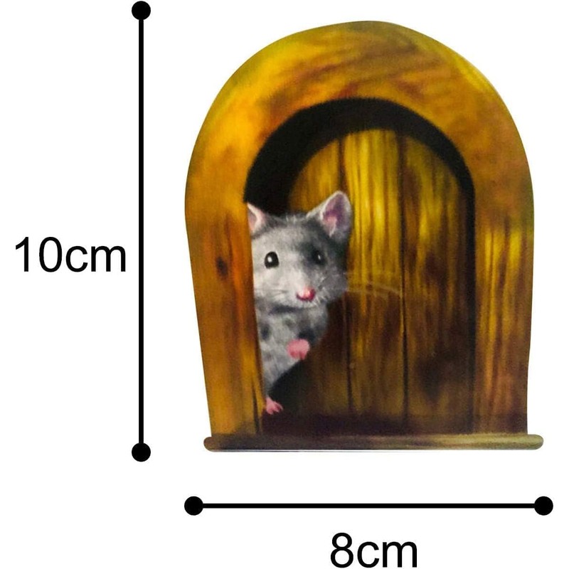5pcs Interesting Scaredy Mice Mouse Hole 3D Wall Sticker Realistic