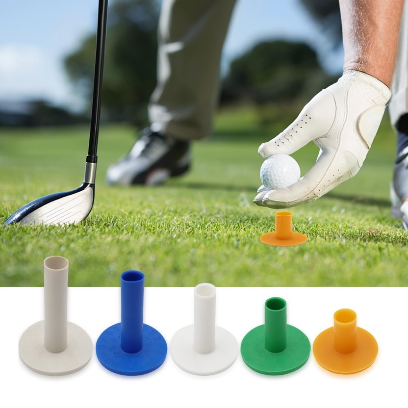 LOVMEAD Golf Tees Rubber Short Long Golf Tees Driving Range