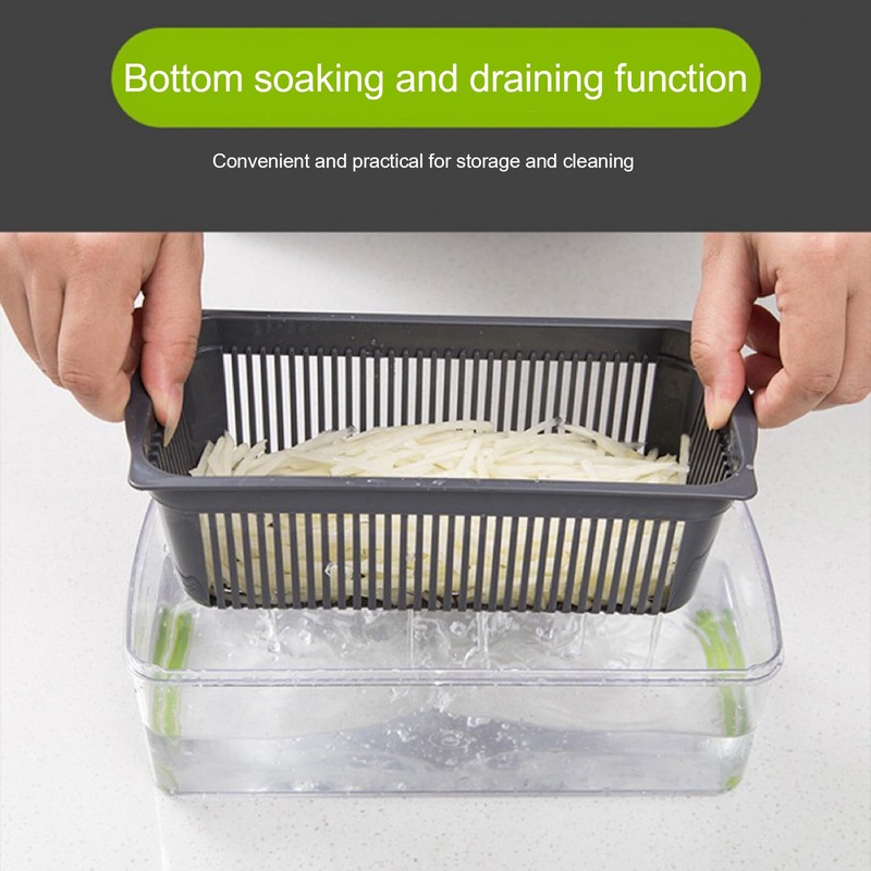 Fleymu Manual Vegetable Cutter (16 Pieces), Multifunctional Mandolin, Vegetable Slicer