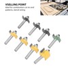 8Pcs Router Bit Groove Cutter Bit Set T Shape Wood