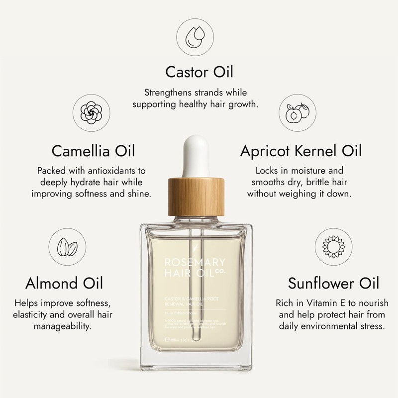 Rosemary Hair Oil Co. Castor Oil & Camellia Renewal 100ml