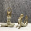 Artgenius Art Abstract Yoga Figurine Statue,Home Decorative Girl Yoga Scuplture