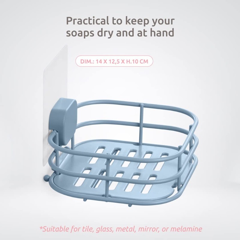 Compactor Soap Dishes Powder Coated Metal Blue 14 x 12.5