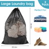 2 Pack Mesh Laundry Bags, 23 x 34 Inches Heavy