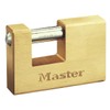 Master Lock 608EURD Rectangular Brass Padlock with Key, Gold, 8,3