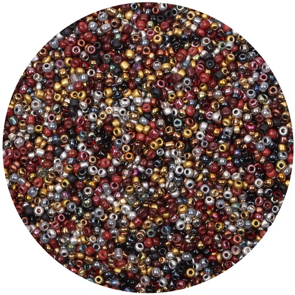 Yholin 10000pcs Glass Seed Beads Bulk,2mm 12/0 Craft Seed Beads