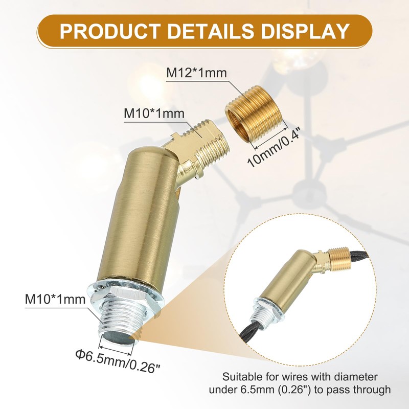 MECCANIXITY Sloped Ceiling Adapter, 180 Degree 46x15mm M10 Fine Thread