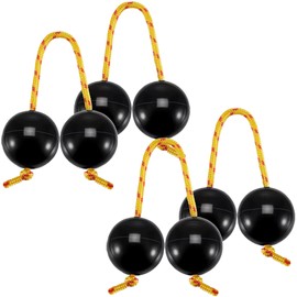 Audiophan Asarat Pachica Folk Musical Instrument Maracas Shaker African Rhythmic Ball Kashaka Instrument Percussion Instrument Black 4 Pieces