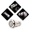 16mm Stainless Steel LED Latching Push Button Switch Waterproof On/Off