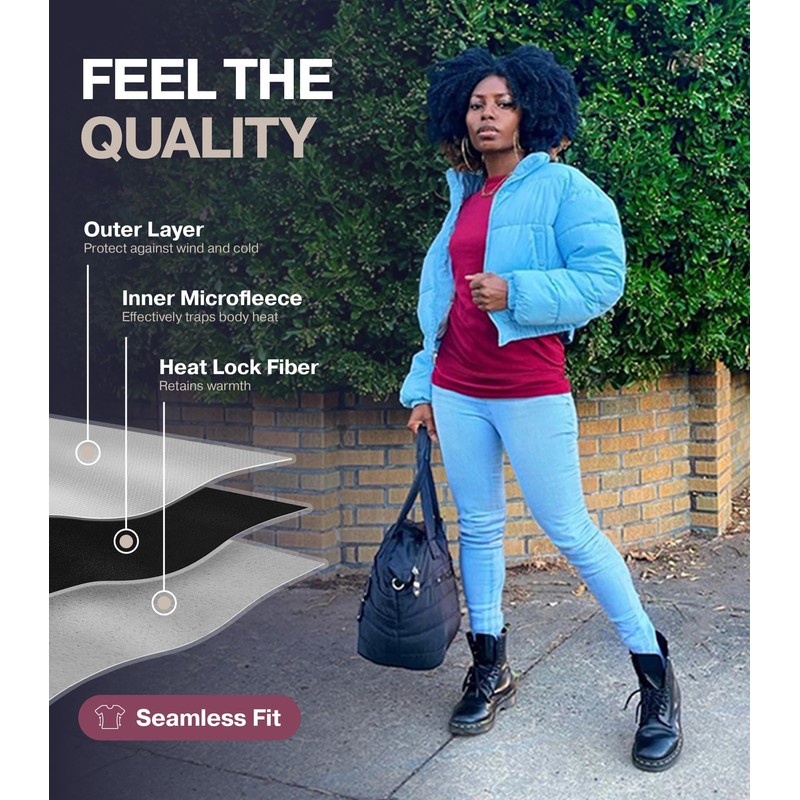 Thermajane Long Sleeve Thermal Shirts for Women Cold Weather, Womens