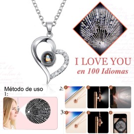 Caja de Regalo de 9 Rosas Eternas con Collar y Pendientes Proyectores de "Te Amo" en 100 Idiomas - Flor Eterna, Regalos para Novia, Mamá, Esposa | Ideal para San Valentín, Aniversario, Cumpleaños