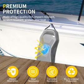 RERPRO EVA Boat Fenders Boat Bumpers for Docking Fit for Pontoon Bass Boat Jon Boat Jet Ski Boat, Boat Dock Bumper Fender 2 Packs, Grey