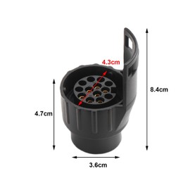 Feuunly 7 to 13 Pin Trailer Adapter Plug, Waterproof Trailer Adapter 7 to 13 Pin 12 V, for Trailer Car, Truck, RV, Car, Caravan, Tractor