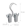 Relaxdays Boot Clips Set of 5 Double Clamp Rubberised Storage