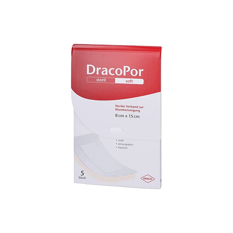 Dracopor Wound Dressing 8 x 15 cm Sterile Pack of
