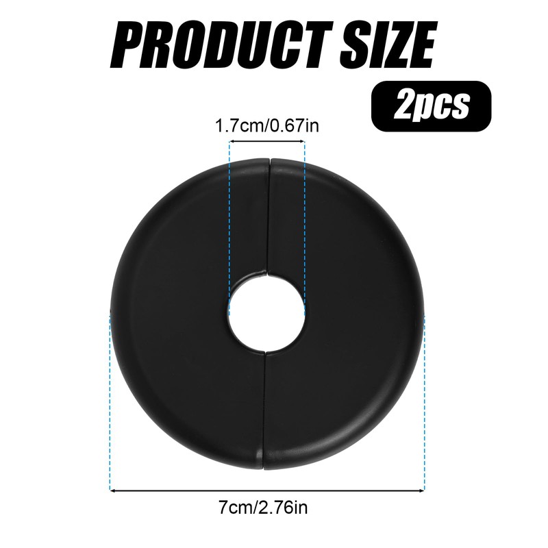 2pcs Wall Split Flange, Self-Adhesive Escutcheon Plate for Buckle 17mm