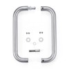 Ranbo Brushed Nickel 6" （CTC） Tubular Back-to-Back Shower Door Handle，3/4"