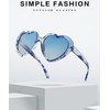 Onrtry Fashion Oversized Heart Shaped Polarized Sunglasses for Women Lovely