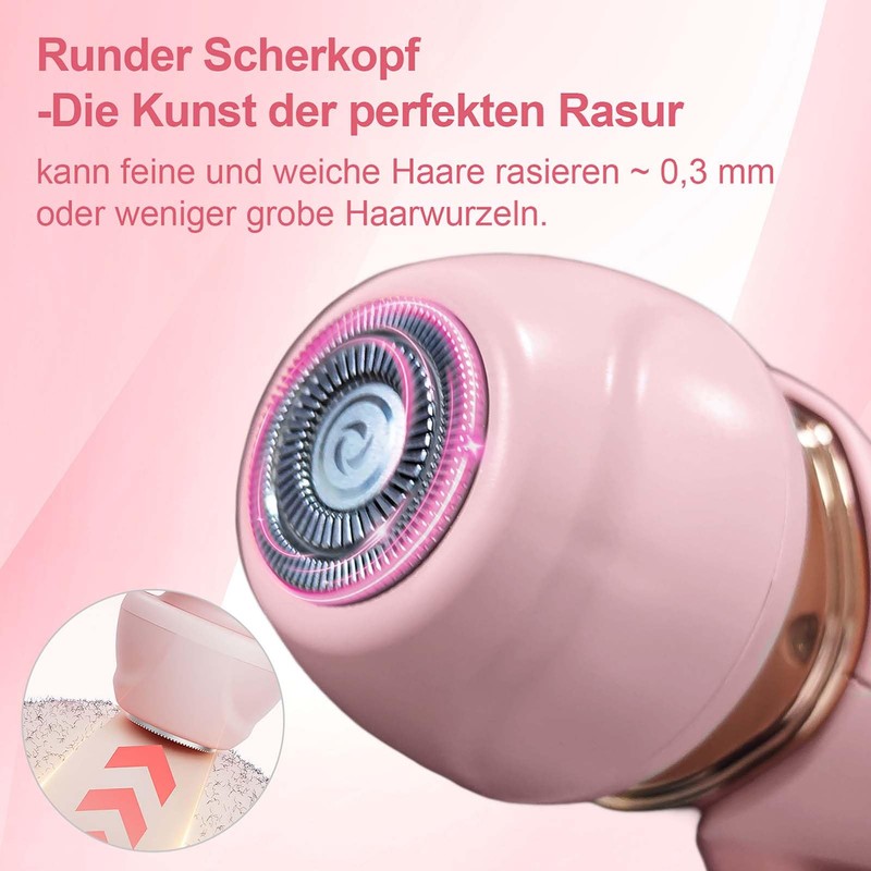 Intimrasierer für Frauen,2 in 1 Damenrasierer Elektrisch,Bikini Trimmer Damen Intimbereich,Rasierer