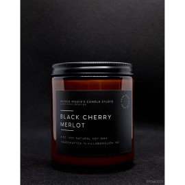 TD Black Cherry Merlot Soy Wax Candle in 3 Size OptionsSize: 16 oz Jar Candle