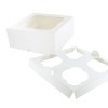 Culpitt 4 Hole Cupcake Box, 5 Pack, White Cupcake Boxes